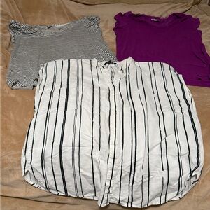 Lot of 3 LargexBanana Republic & Loft Shirts Large